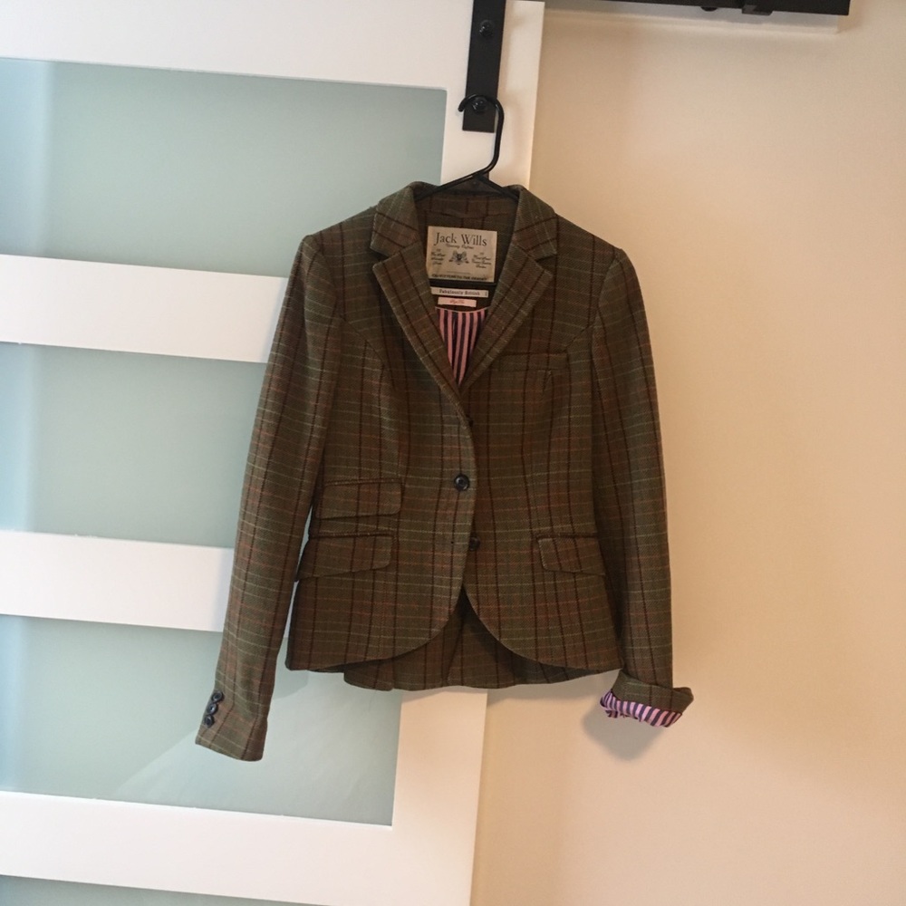 Jack Wills Austerberry tweed riding jacket sz 4-6